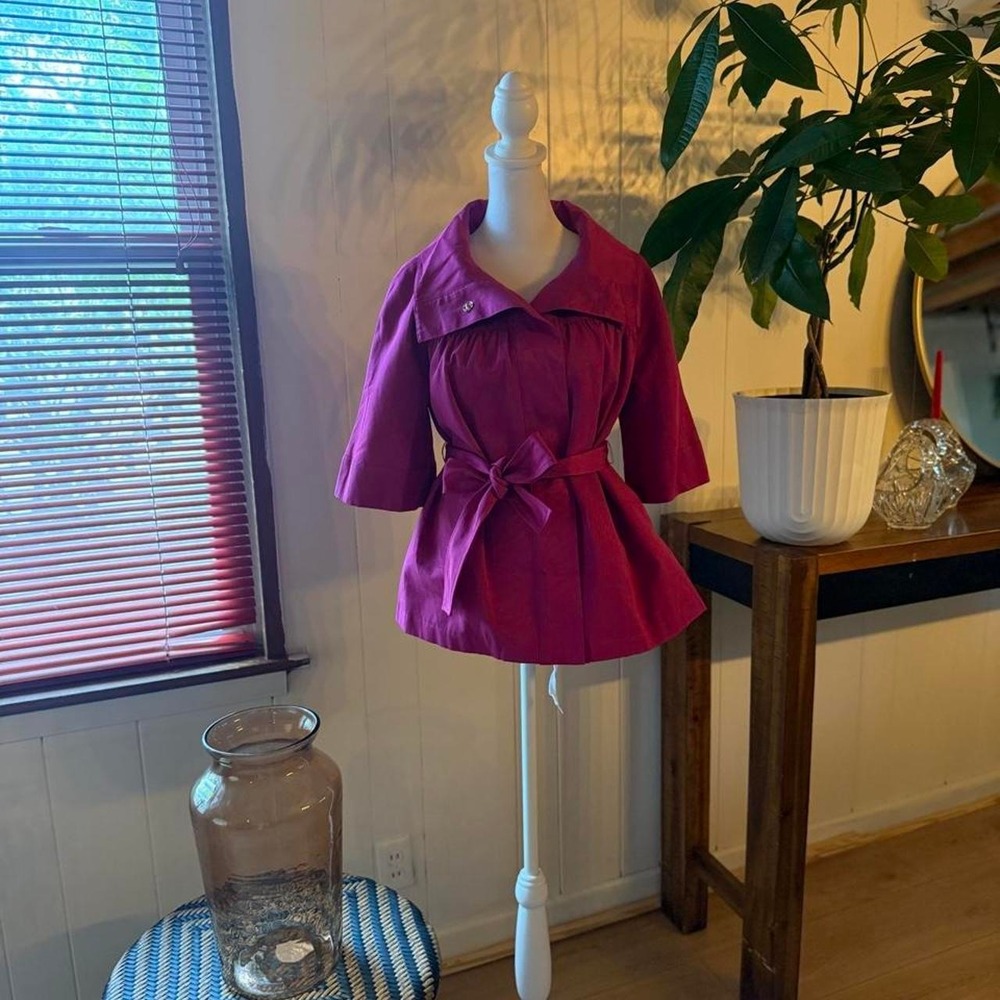 Worthington Petite Fuschia Top Size P/Medium with Tie-Bow